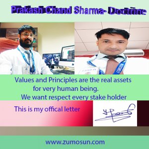 Prakash chand Sharma Values and Principle in Hindi