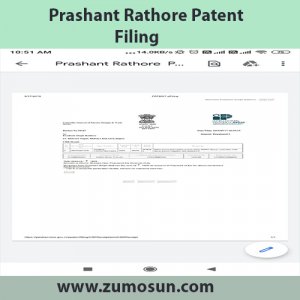 Mr. Prashant Rathore Patent Filing