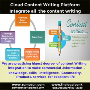 Cloud Content Writing for excellent analytics of business on our standard quality management platform