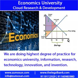 Economics University is for best integration of manufactures, businessman, academia, researcher, government, to boost commerce, trade and economy.