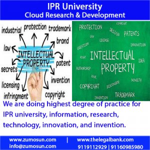 IPR University is for best integration of manufactures, businessman, academia, researcher, government, to boost commerce, trade and economy.