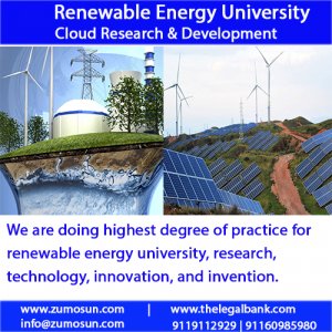 Renewable Energy University is for best integration of manufactures, businessman, academia, researcher, government, to boost commerce, trade and economy.