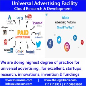 Universal advertising Platform is providing the facilities of mentorship, supports in funding for person, startups, MSME, Businesses at every stage of business.