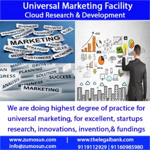 Universal Marketing Platform is providing the facilities of mentorship, supports in funding for person, startups, MSME, Businesses at every stage of business.